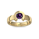 Ring Offen Gelbgoldvergoldet Amethyst