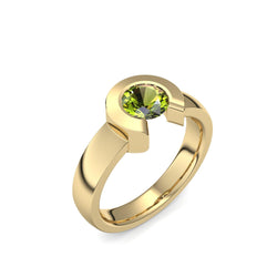 Ring Offen Gelbgoldvergoldet Peridot