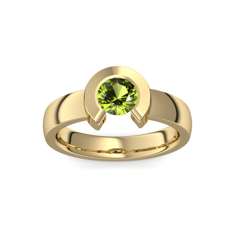 Ring Offen Gelbgoldvergoldet Peridot