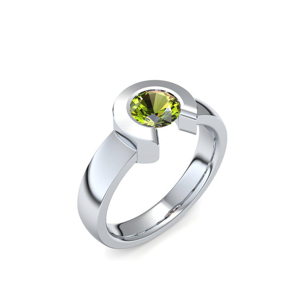 Ring Offen Platin Peridot