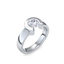 Ring Offen Platin Zirkonia