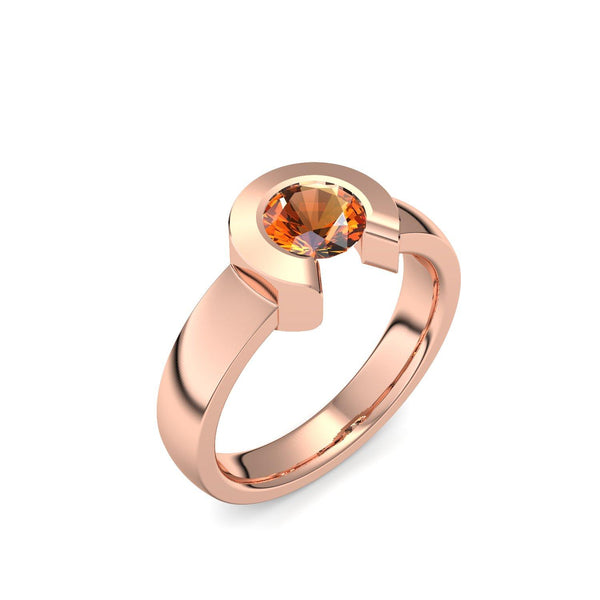 Ring Offen Rotgold Citrin