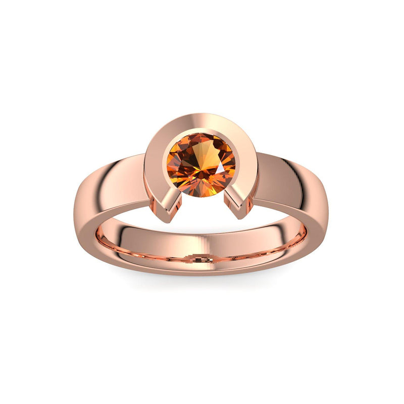 Ring Offen Rotgold Citrin