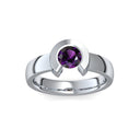 Ring Offen Silber Amethyst