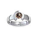 Ring Offen Silber Rauchquarz