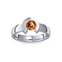 Ring Offen Weissgold Citrin