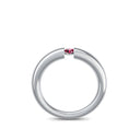 Ring Offen Weissgold Rubin