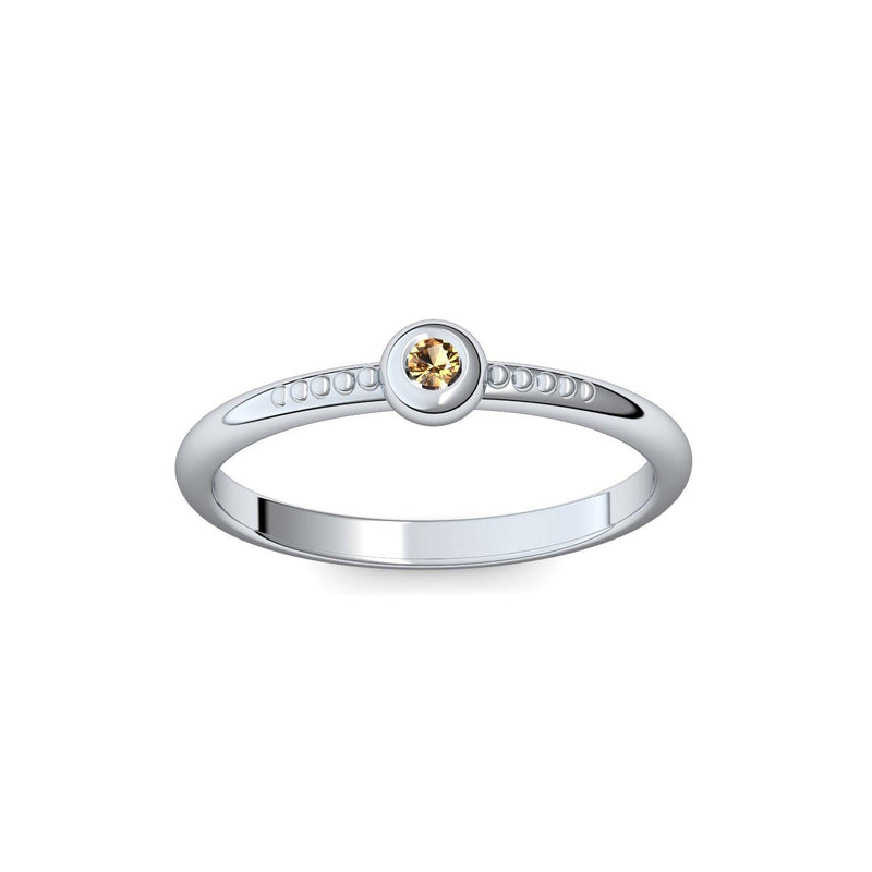 Ring Platin Citrin