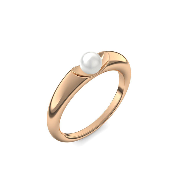 Ring Rosegold Akoyaperleweiss