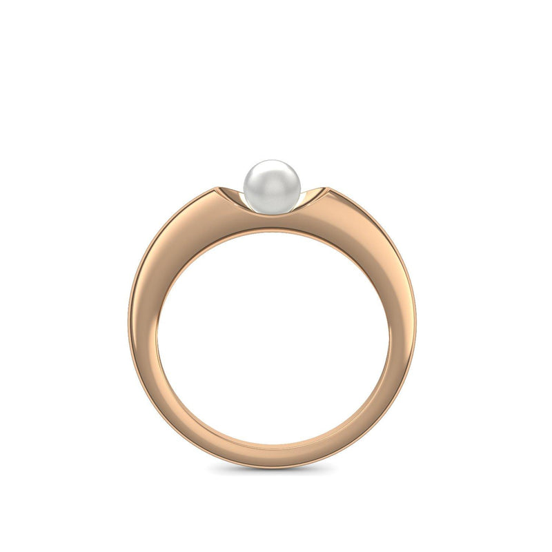 Ring Rosegold Akoyaperleweiss