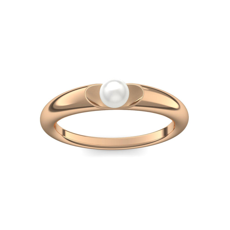 Ring Rosegold Akoyaperleweiss