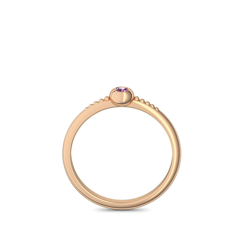 Ring Rosegold Amethyst