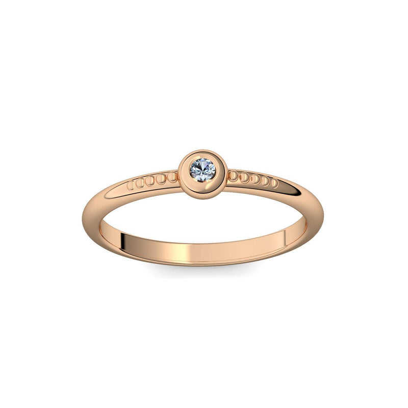 Ring Rosegold Blautopas