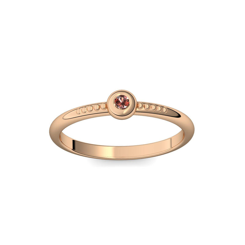 Ring Rosegoldvergoldet Granat