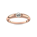 Ring Rotgold Akoyaperlegrau