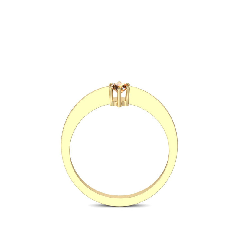 Ring Schlicht Gelbgold Citrin