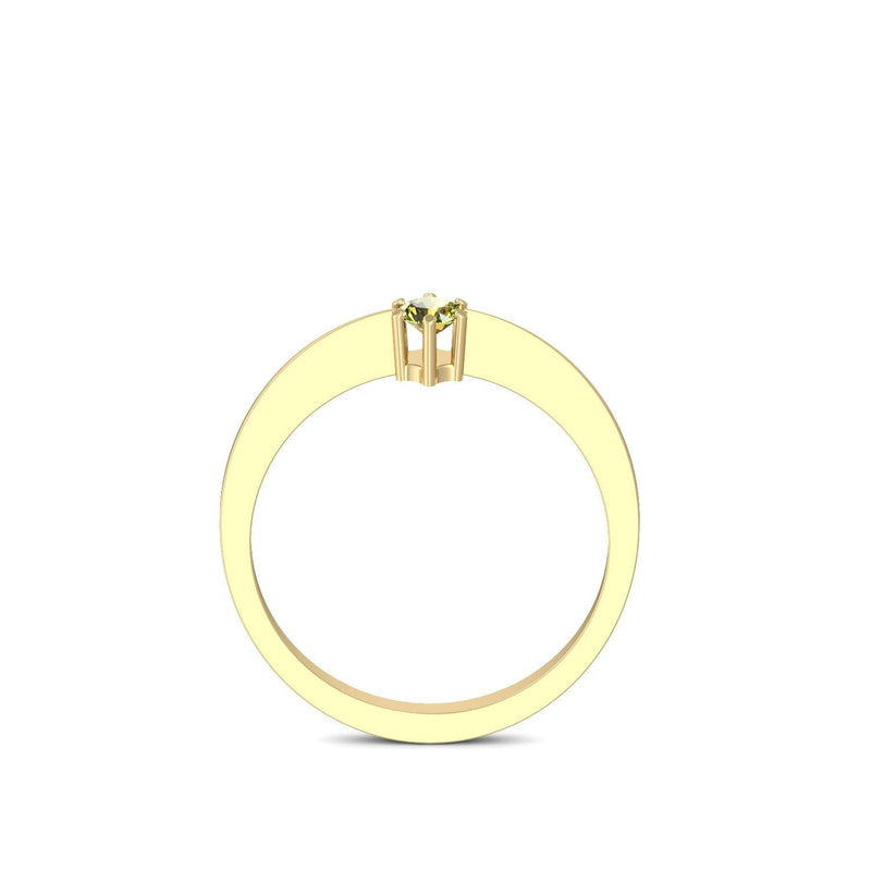 Ring Schlicht Gelbgold Peridot