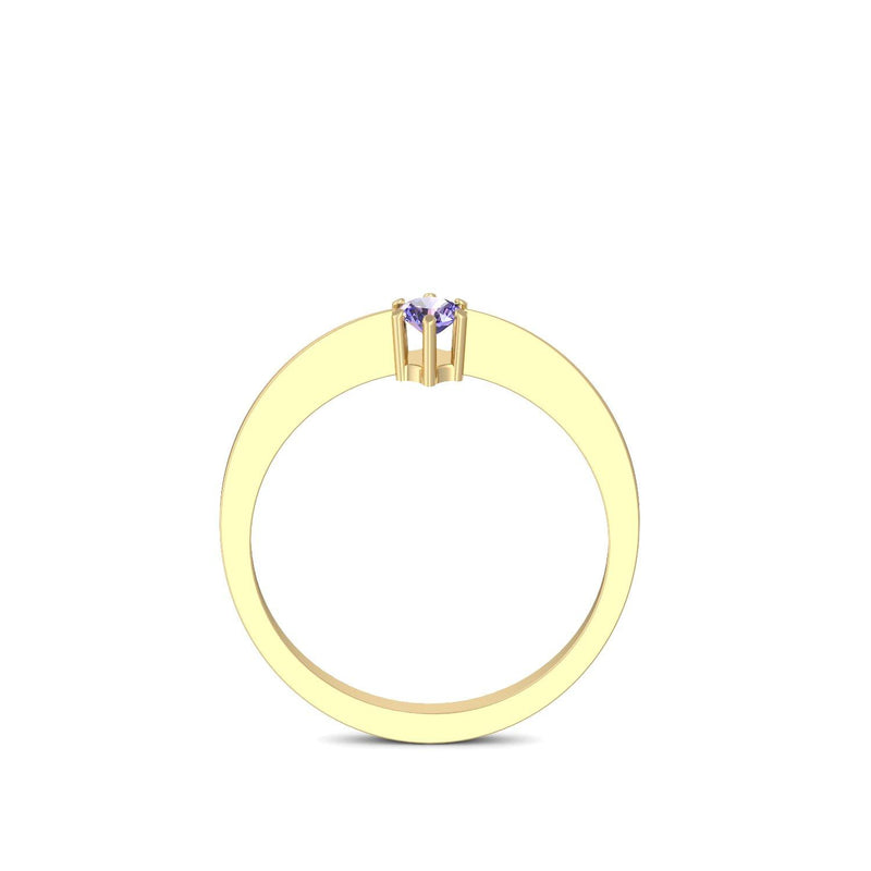 Ring Schlicht Gelbgold Tansanit