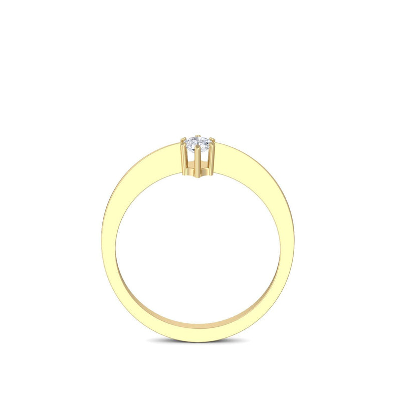 Ring Schlicht Gelbgold Zirkonia