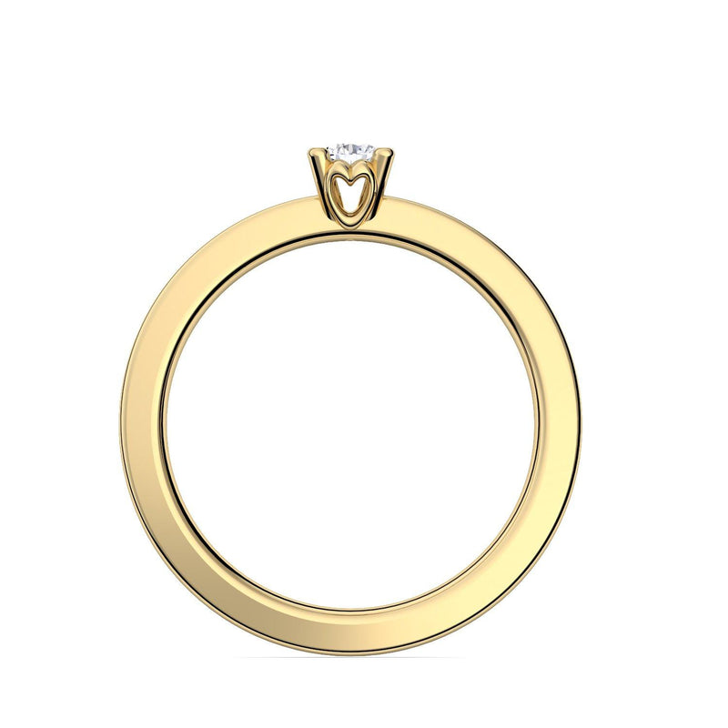 Ring Schlicht Gelbgold Zirkonia