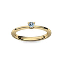 Ring Schlicht Gelbgoldvergoldet Blautopas