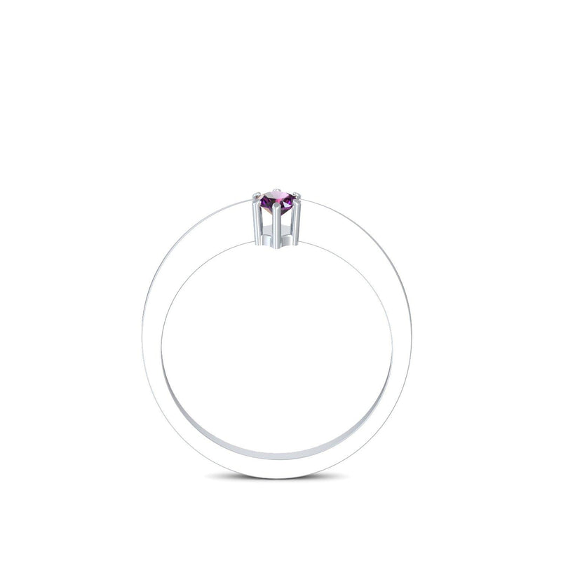 Ring Schlicht Platin Amethyst