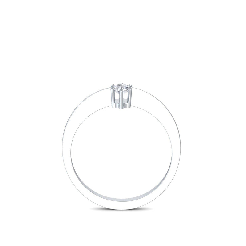 Ring Schlicht Platin Brillant