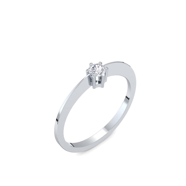 Ring Schlicht Platin Zirkonia