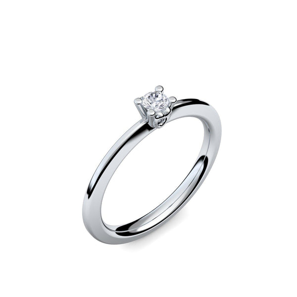 Ring Schlicht Platin Zirkonia