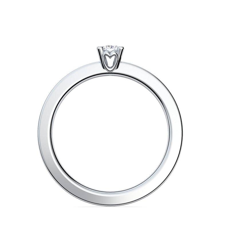 Ring Schlicht Platin Zirkonia