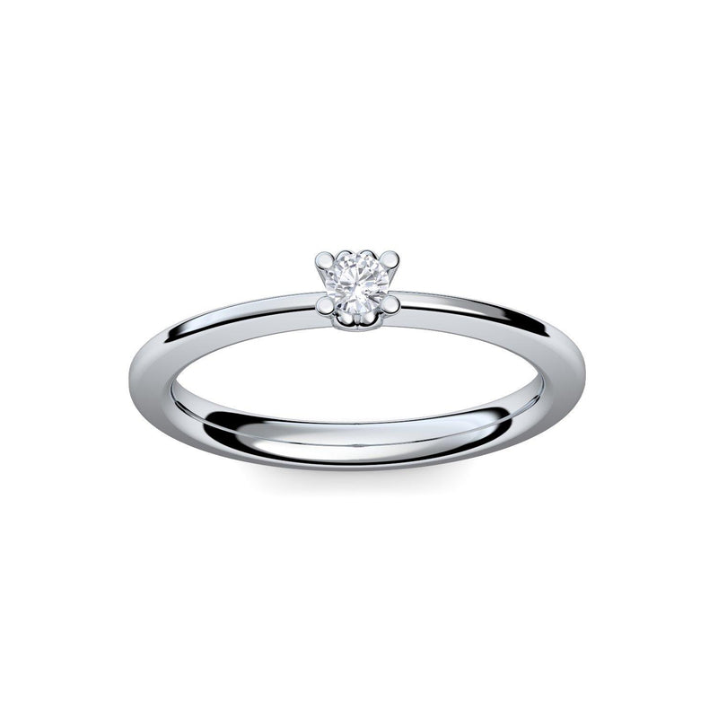 Ring Schlicht Platin Zirkonia