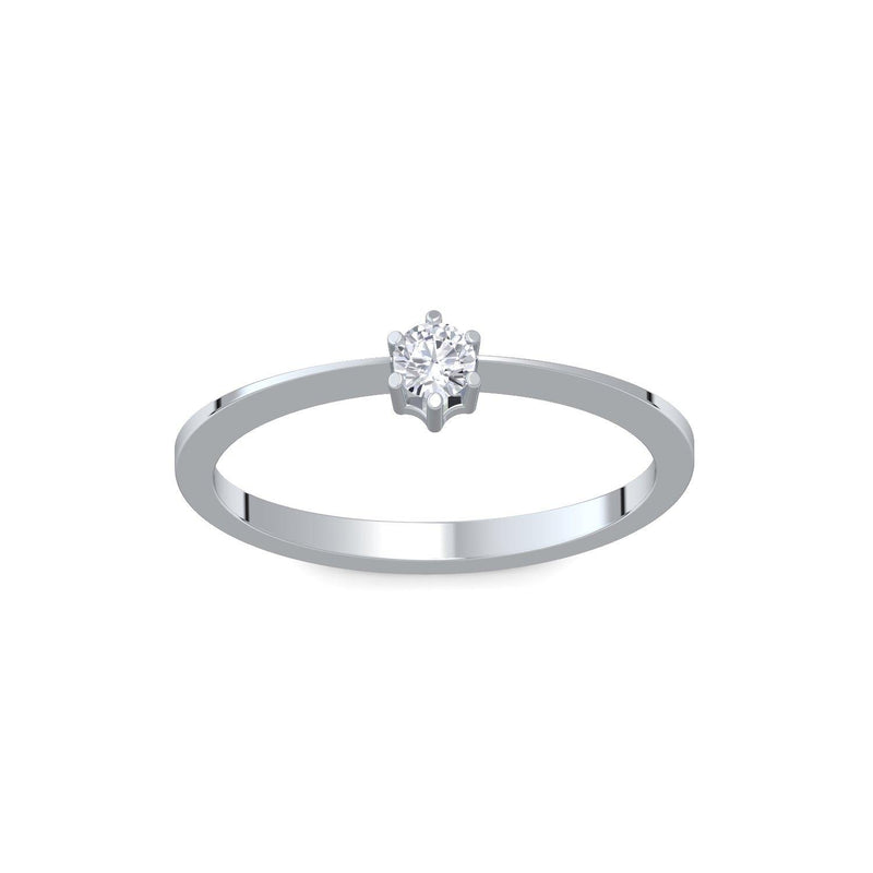 Ring Schlicht Platin Zirkonia