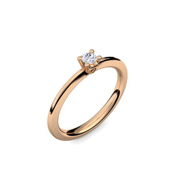 Ring Schlicht Rosegold Brillant