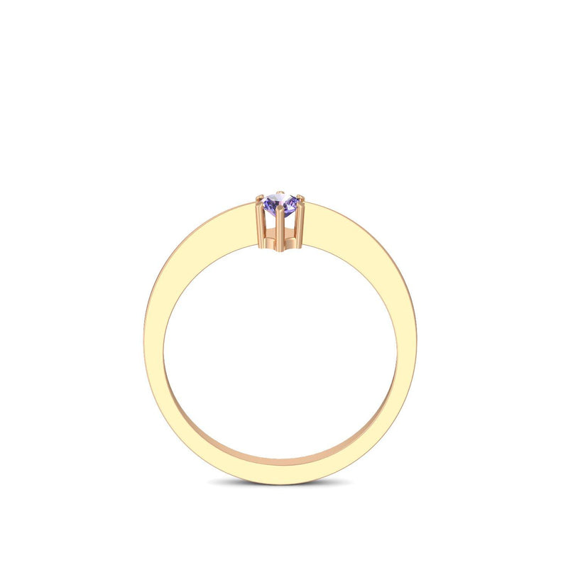 Ring Schlicht Rosegold Tansanit