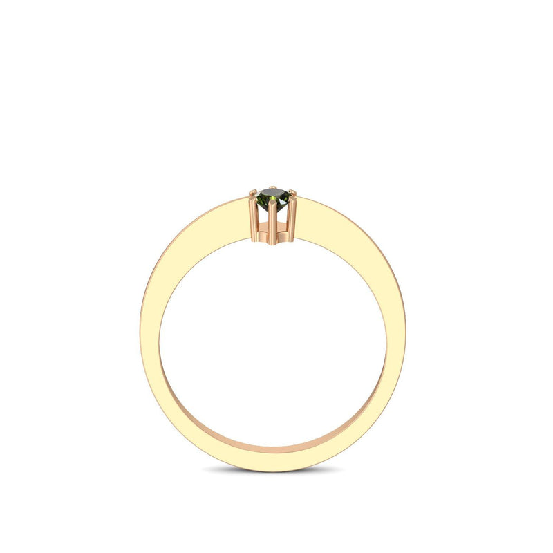 Ring Schlicht Rosegold Turmalin