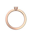 Ring Schlicht Rotgold Zirkonia
