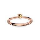 Ring Schlicht Rotgoldvergoldet Citrin