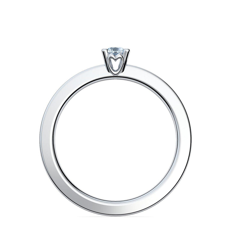 Ring Schlicht Silber Aquamarin