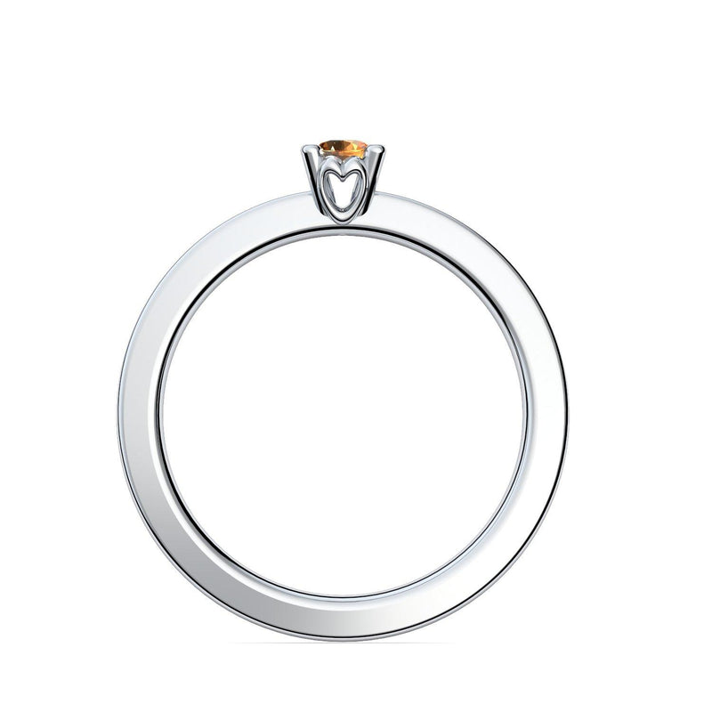 Ring Schlicht Silber Citrin