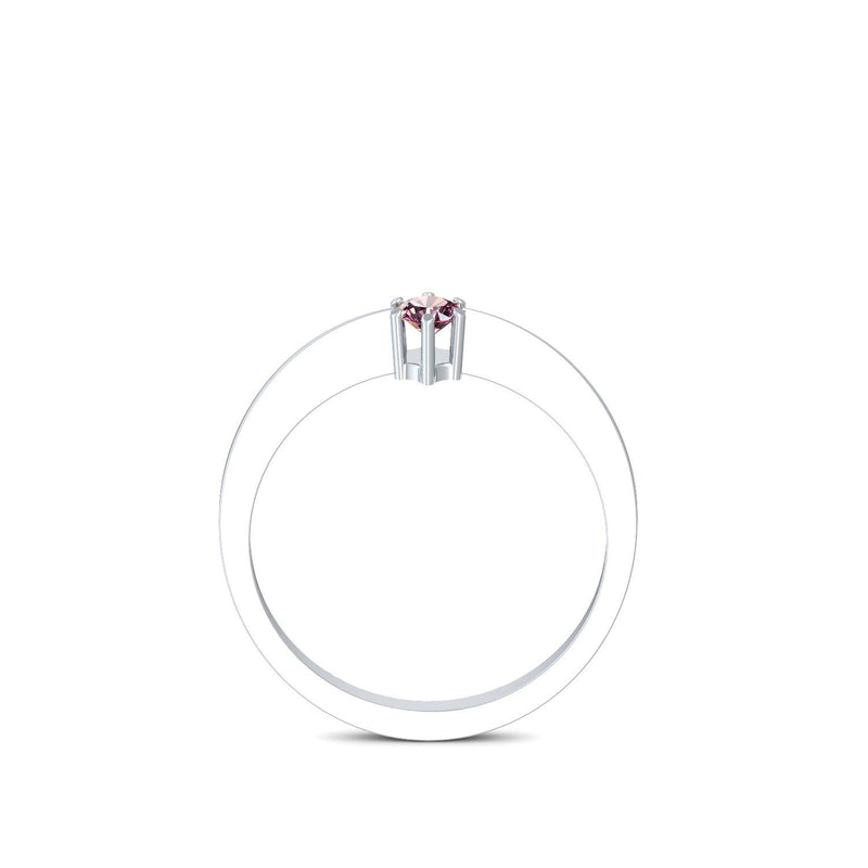 Ring Schlicht Silber Turmalinpink