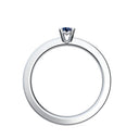 Ring Schlicht Weissgold Saphir