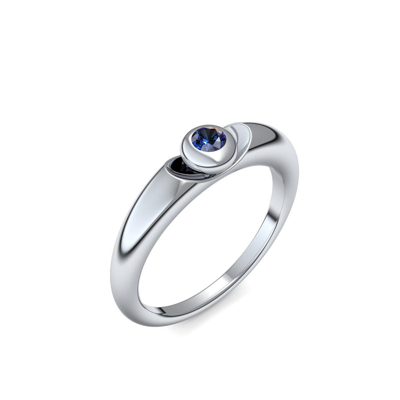 Ring Silber Saphir