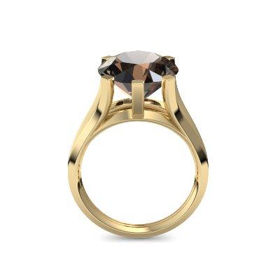 Ring Stein Gelbgold Rauchquarz