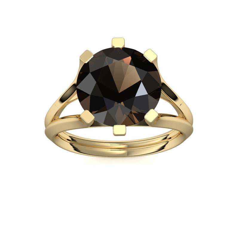 Ring Stein Gelbgold Rauchquarz