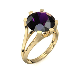 Ring Stein Gelbgoldvergoldet Amethyst