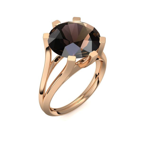 Ring Stein Rosegold Rauchquarz