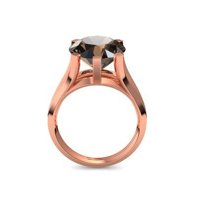 Ring Stein Rotgold Rauchquarz