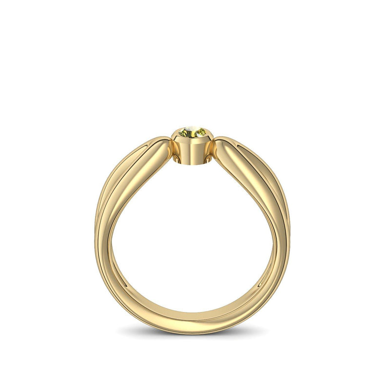 Ring Unendlichkeit Gelbgold Peridot