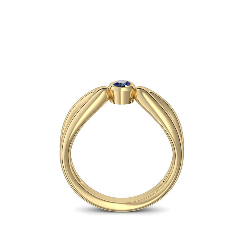 Ring Unendlichkeit Gelbgold Saphir