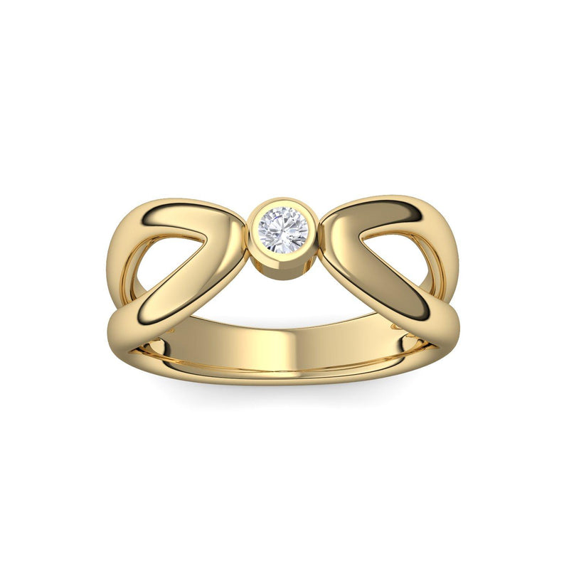 Ring Unendlichkeit Gelbgold Zirkonia